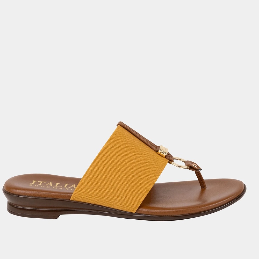 Italian Shoemakers Selah Sandal Mustard Thong Sandal 7.5 - Picture 3 of 9